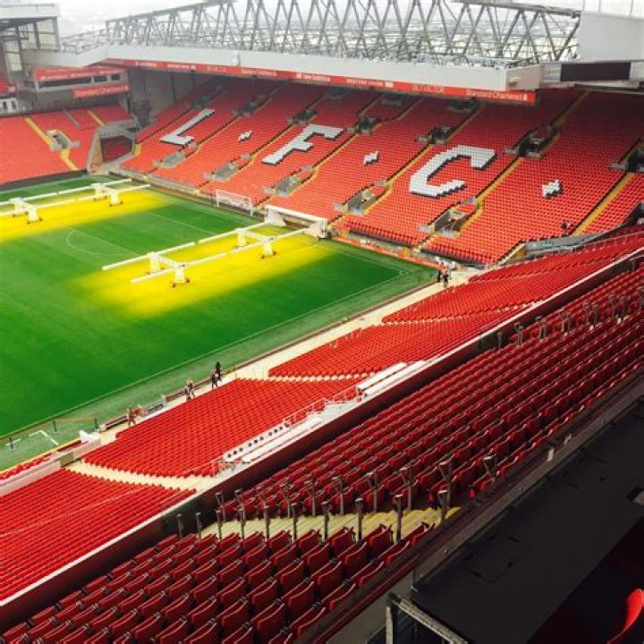 
Reactions As Nigerian Comedian, Oga Sabinus Was Seen Posing In Liverpool Stadium At Anfield. 