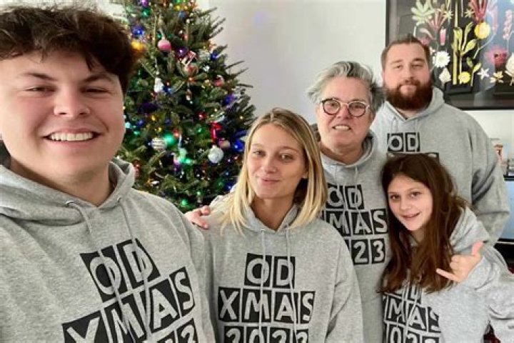
Rosie O’Donnell and Her Kids Wear Matching Hoodies for Christmas Morning 